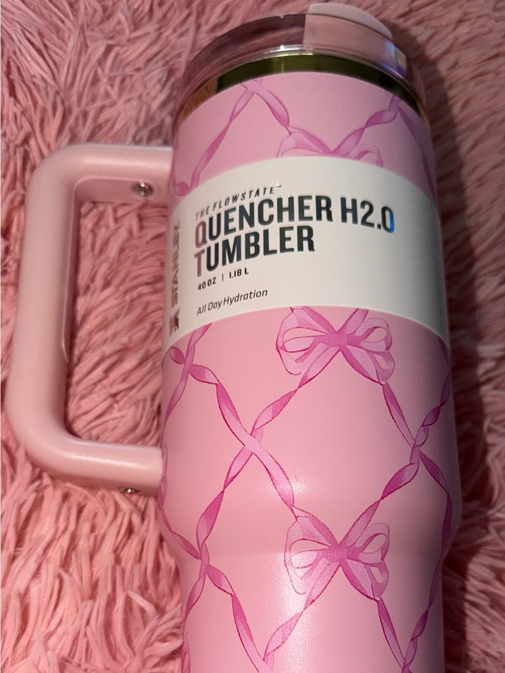 Stanley X LoveShackFancy 40 oz Pink Bow Quencher Set